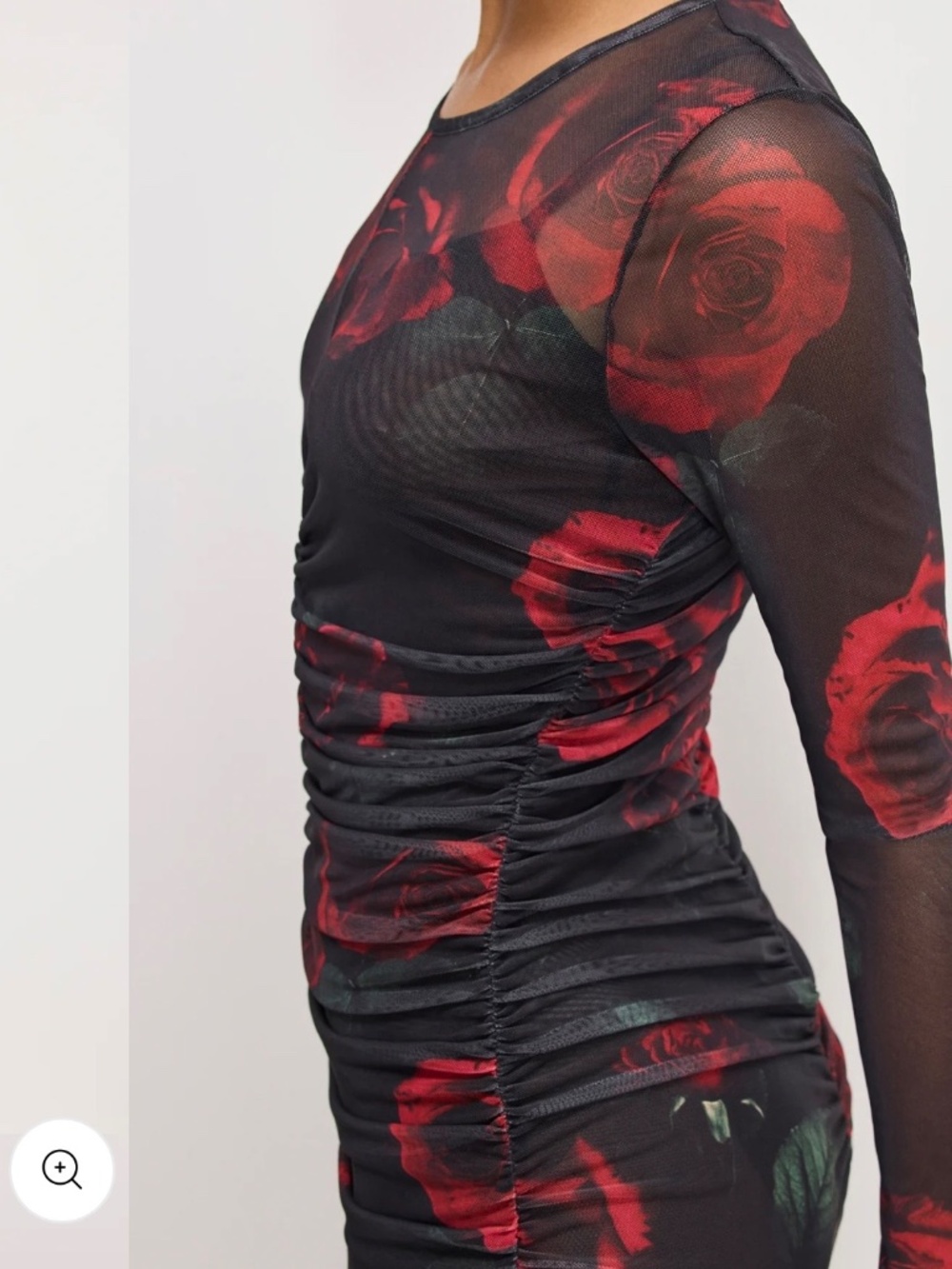Mesh Ruched Maxi Dress NEW - Picture 4 of 7